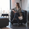 Buy Armchair Living Room Vegan Leather - Lukus Black 13187 in the Europe
