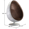 Buy Ele Chair Style Aviator Armchair - Microfiber - Aged Leather Effect Brown 25624 - prices