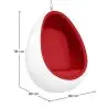 Buy Suspension Ele Chair Style - White Exterior - Fabric Red 16504 with a guarantee