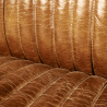 Buy Design Sofa Churchill Lounge - 2 places - Premium Leather & Stainless Steel Vintage brown 48369 at MyFaktory