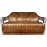 Buy Design Sofa Churchill Lounge - 2 places - Premium Leather & Stainless Steel Vintage brown 48369 - in the EU