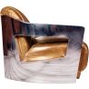 Buy Design Sofa Churchill Lounge - 2 places - Premium Leather & Stainless Steel Vintage brown 48369 in the Europe