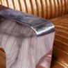Buy Design Sofa Churchill Lounge - 2 places - Premium Leather & Stainless Steel Vintage brown 48369 - in the EU