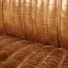 Buy Design Sofa Churchill Lounge - 2 places - Premium Leather & Stainless Steel Vintage brown 48369 - prices