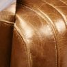 Buy Design Sofa Churchill Lounge - 2 places - Premium Leather & Stainless Steel Vintage brown 48369 at MyFaktory
