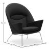 Buy Oculus Armchair - Fabric Black 57151 home delivery