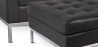 Buy Kanel Armchair with Matching Ottoman - Faux Leather Black 16514 - prices