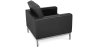Buy Kanel Armchair with Matching Ottoman - Faux Leather Black 16514 home delivery