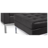 Buy Kanel Armchair with Matching Ottoman - Faux Leather Black 16514 home delivery
