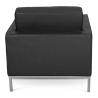 Buy Kanel Armchair with Matching Ottoman - Faux Leather Black 16514 in the Europe