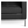 Buy Kanel Armchair with Matching Ottoman - Faux Leather Black 16514 - in the EU