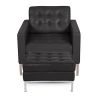 Buy Kanel Armchair with Matching Ottoman - Faux Leather Black 16514 - in the EU