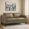 Buy Design Sofa 2332 (2 seater) - Faux Leather Taupe 13921 - prices