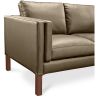 Buy Design Sofa 2332 (2 seats) - Faux Leather Taupe 13921 with a guarantee