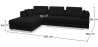 Buy Duve  Design Sofa (3 seater) - Right Angle - Fabric White 16613 at MyFaktory