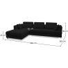 Buy Duve  Design Sofa (3 seats) - Right Angle - Fabric White 16613 - prices