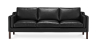 Buy Design Sofa 2213 - 3 seater - Faux Leather Black 13927 - in the EU
