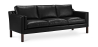Buy Design Sofa 2213 - 3 seater - Faux Leather Black 13927 at MyFaktory