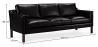 Buy Design Sofa 2213 - 3 seater - Faux Leather Black 13927 at MyFaktory
