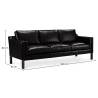 Buy Design Sofa 2213 (3 seats) - Faux Leather Black 13927 - in the EU