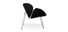Buy Slice Armchair with Matching Ottoman - Premium Leather Black 16763 home delivery