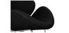 Buy Slice Armchair with Matching Ottoman - Premium Leather Black 16763 - prices