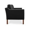 Buy Scandinavian design Design Sofa 2212 (2 seats) - Faux Leather Black 13915 at MyFaktory