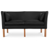 Buy Design Sofa 2214 (2 seats) - Faux Leather Black 13918 - in the EU
