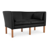 Buy Design Sofa 2214 (2 seats) - Faux Leather Black 13918 - prices