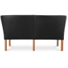 Buy Design Sofa 2214 (2 seats) - Faux Leather Black 13918 home delivery