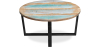 Buy Vintage low recycled wooden round coffee table - Seaside Multicolour 58497 in the Europe