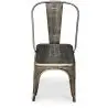 Buy Dining chair Bistrot Metalix Industrial Square Metal - New Edition Metallic bronze 32871 in the Europe