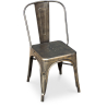 Buy Dining chair Bistrot Metalix Industrial Square Metal - New Edition Metallic bronze 32871 in the Europe