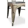 Buy Dining chair Bistrot Metalix Industrial Square Metal - New Edition Metallic bronze 32871 at MyFaktory