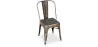 Buy Dining chair Bistrot Metalix Industrial Square Metal - New Edition Metallic bronze 32871 in the Europe
