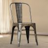 Buy Dining chair Bistrot Metalix Industrial Square Metal - New Edition Metallic bronze 32871 - prices