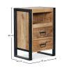 Buy Onawa vintage industrial style wood and metal Bedside table Natural wood 58475 - prices