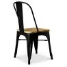 Buy Bistrot Metalix Chair Square Wooden - Metal Black 32897 home delivery
