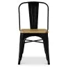 Buy Bistrot Metalix Chair Square Wooden - Metal Black 32897 - in the EU