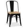 Buy Bistrot Metalix Chair Square Wooden - Metal Black 32897 at MyFaktory