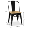 Buy Bistrot Metalix Chair Square Wooden - Metal Black 32897 at MyFaktory