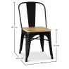Buy Bistrot Metalix Chair Square Wooden - Metal Black 32897 - in the EU