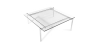 Buy PY61 Coffee table - Square - 15mm Glass Steel 16320 in the Europe