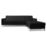 Buy Design Corner Sofa Kanel  - Right Angle - Premium Leather Black 15185 - in the EU