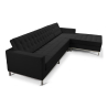 Buy Design Corner Sofa Kanel  - Right Angle - Premium Leather Black 15185 - prices