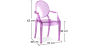 Buy  Children Armchair Louis King Design Transparent Purple transparent 54010 in the Europe