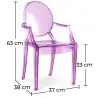 Buy  Children Armchair Louis King Design Transparent Purple transparent 54010 at MyFaktory