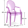 Buy  Children Armchair Louis King Design Transparent Purple transparent 54010 - prices
