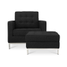 Buy Kanel Armchair with Matching Ottoman - Cashmere Black 16513 - in the EU