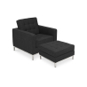 Buy Kanel Armchair with Matching Ottoman - Cashmere Black 16513 - prices